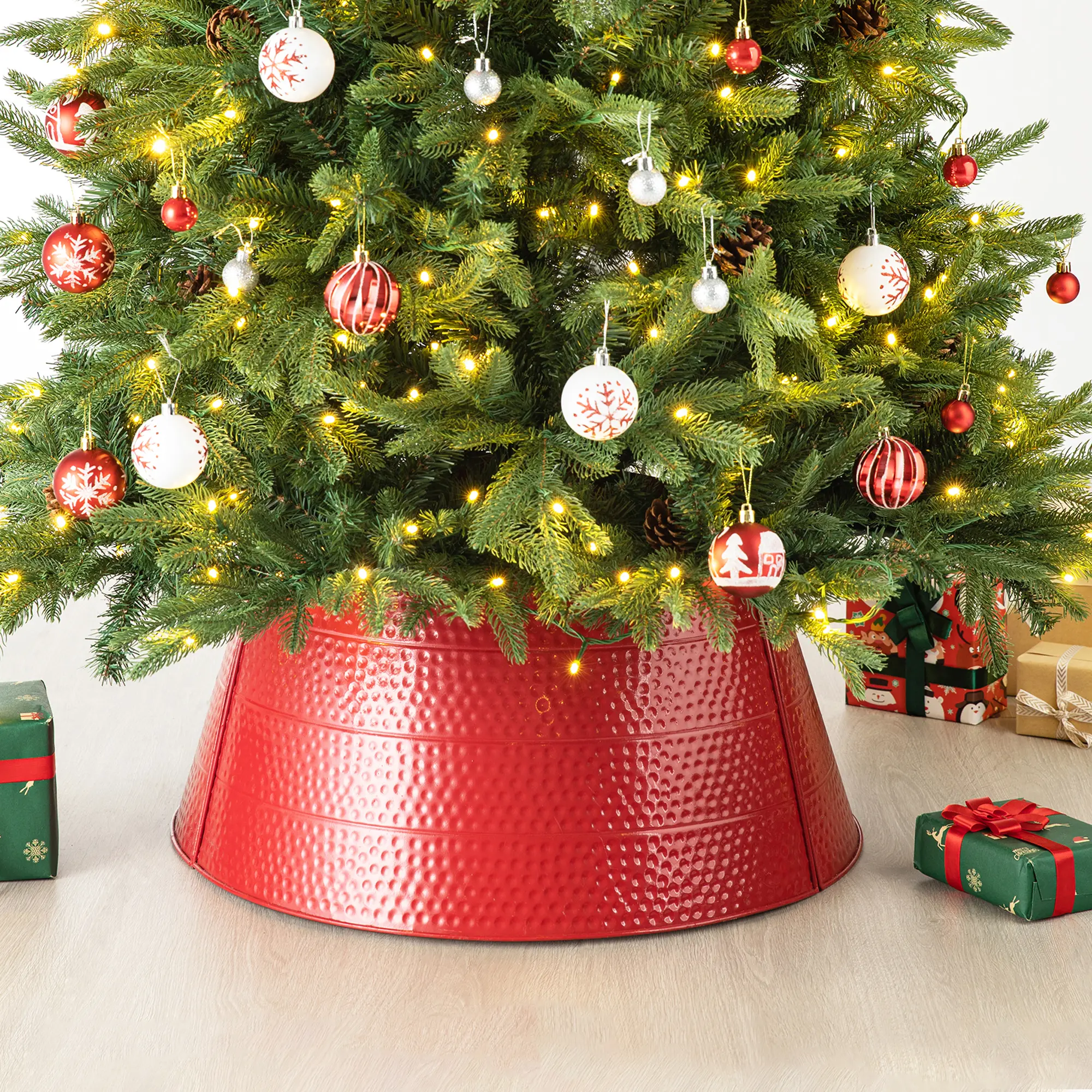 Glitzhome 26"D Hammer-harden Metal Tree Collar(KD)