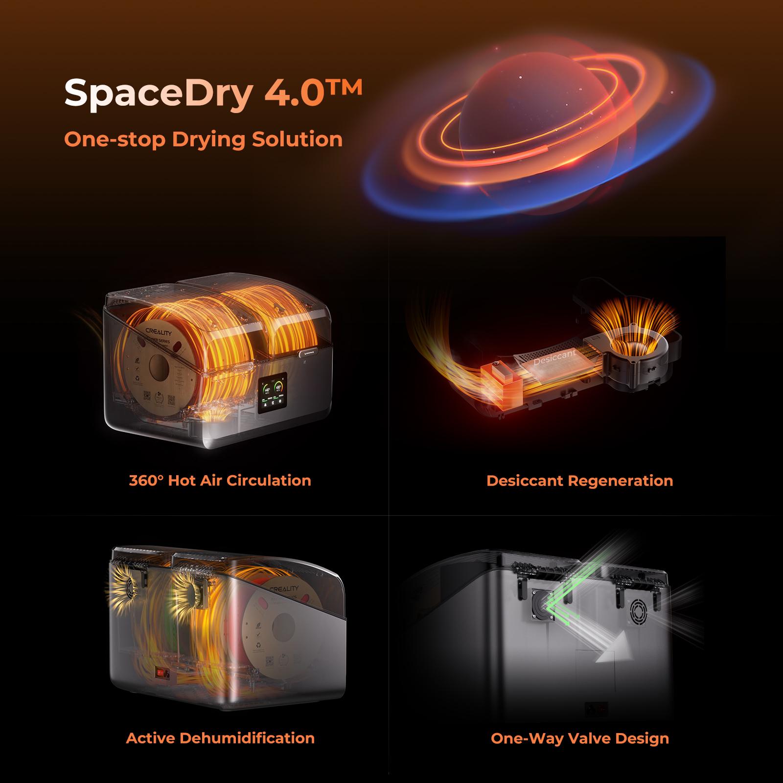 Creality SpacePi X4 Filament Dryer Box 4 Spool Dry Heat Up to 85°C