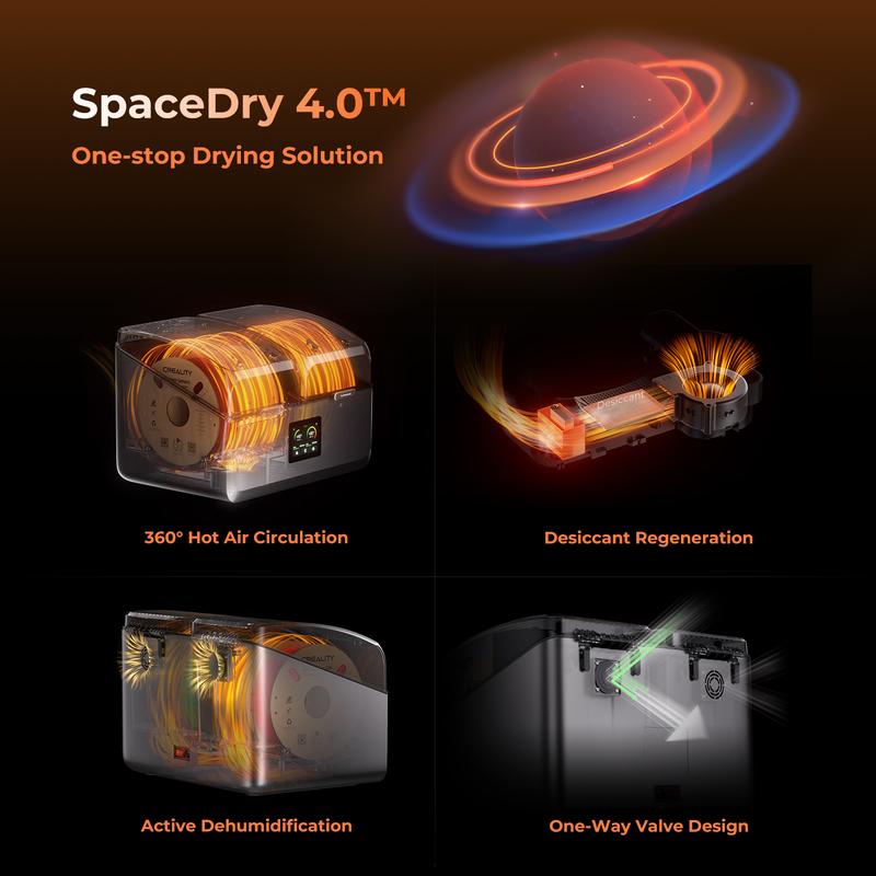 Creality SpacePi X4 Filament Dryer Box 4 Spool Dry Heat Up to 85°C