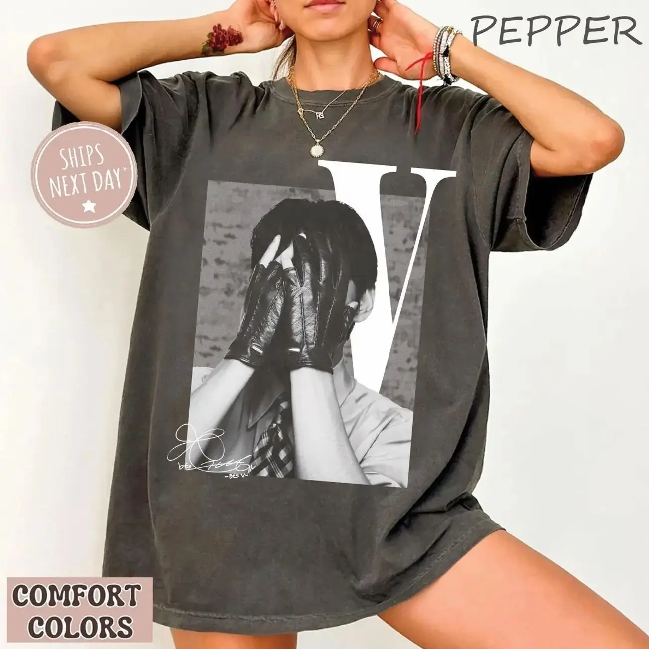 V Retro Shirt, Retro 90's Taehyung Shirt, KPOP Bangtan V Shirt, Gift For Fan 873