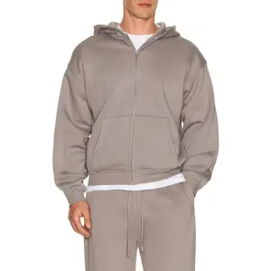 SKIMS Relaxed Zip Up Hoodie in Shadow SKIMS Relaxed Zip Up Hoodie in Shadow