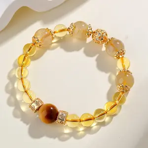 Yellow Crystal Bracelet for Increasing Wealth Luck Energy