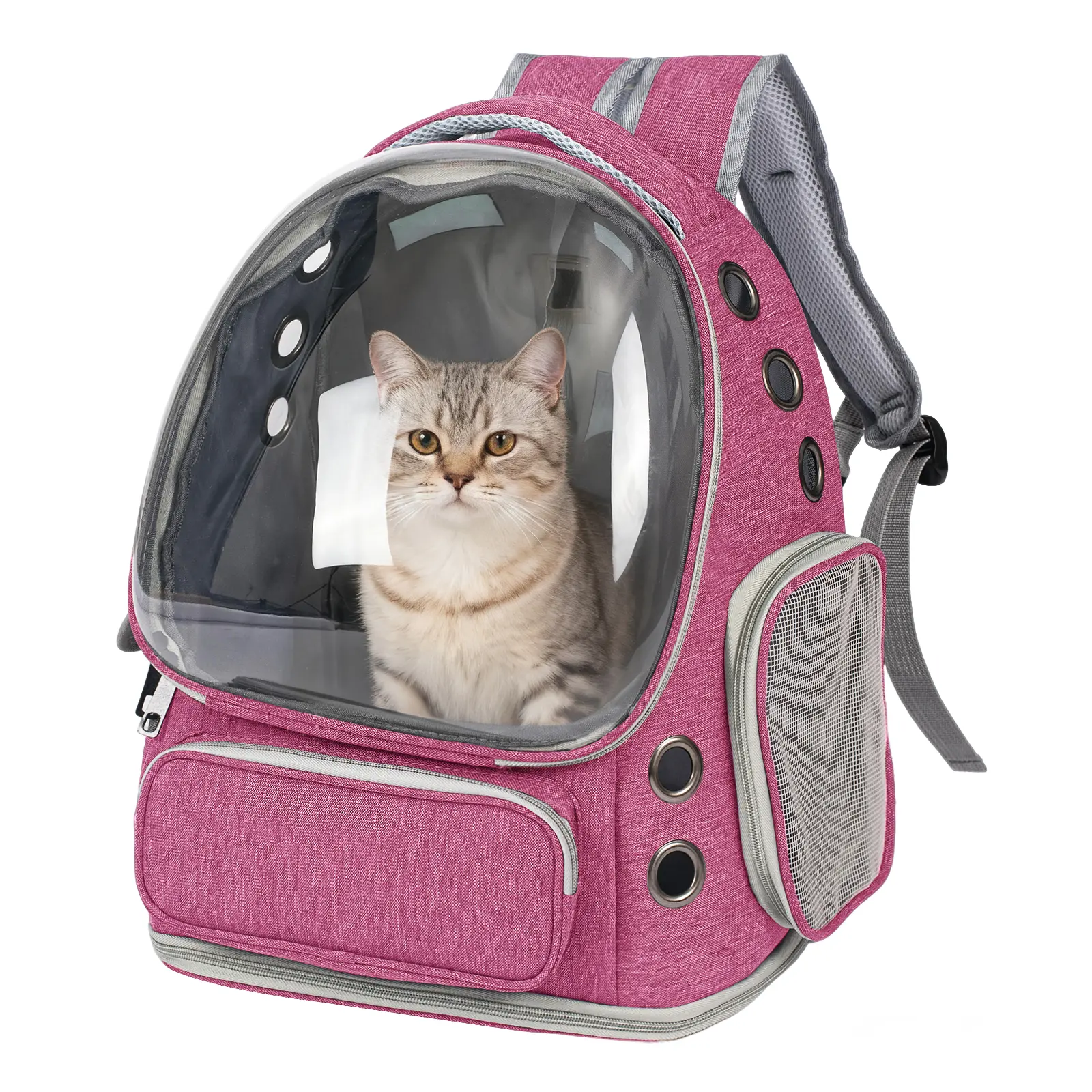 Capsule Pet Carrier Backpack for Puppy & Cat, Airline Approved Pet Travel Bag, Transparent Space Capsule Carrier with Ventilation, Shockproof & Breathable Pet Backpack, Soft Cushion Pet Carrier for Hiking, Walking, Travel, Outdoor, DealsforYourDays