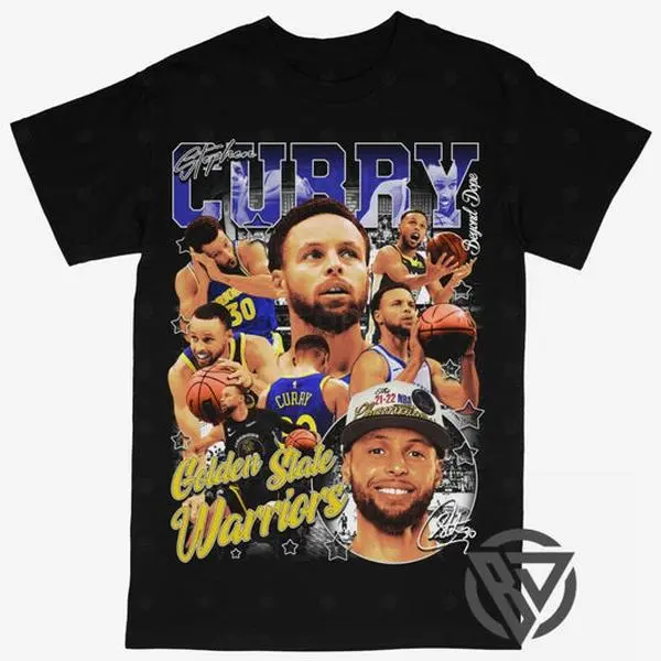Stephen Curry T-shirt For Men Women, For Fans Unisex Casual Streetswear Top Golden State Warriors NB4 Basketball Rap Style Steph (V3)