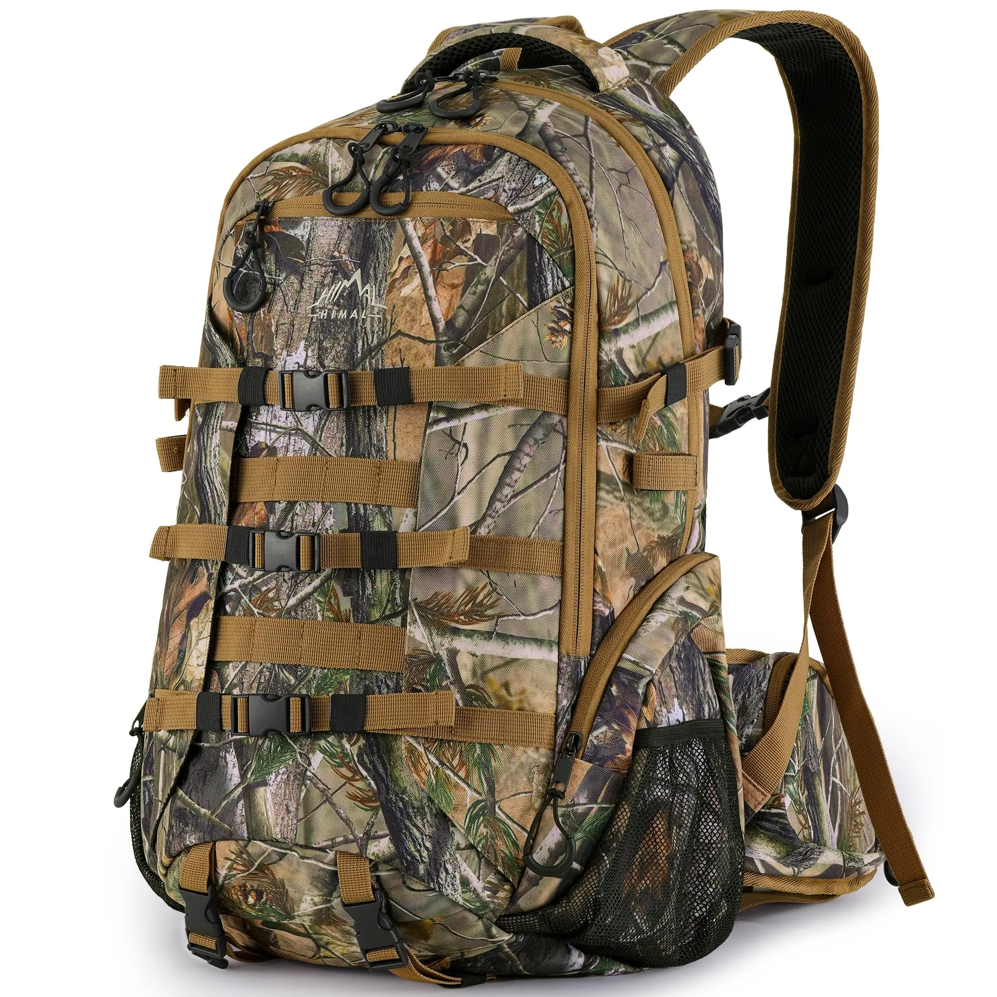 GoHimal 600D Waterproof Hunting Backpack for Men,30L Camo Hunting Pack with Bow Holder