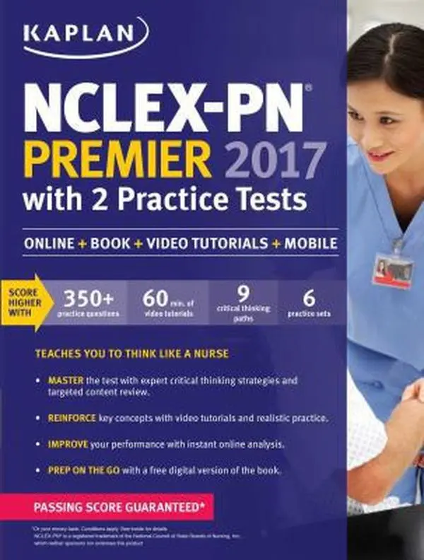 USED-NCLEX-PN Premier 2017 with 2 Practice Tests: Online + Book + Video Tutorials + Mobile (Kaplan Test Prep) by Kaplan Nursing (Paperback)
