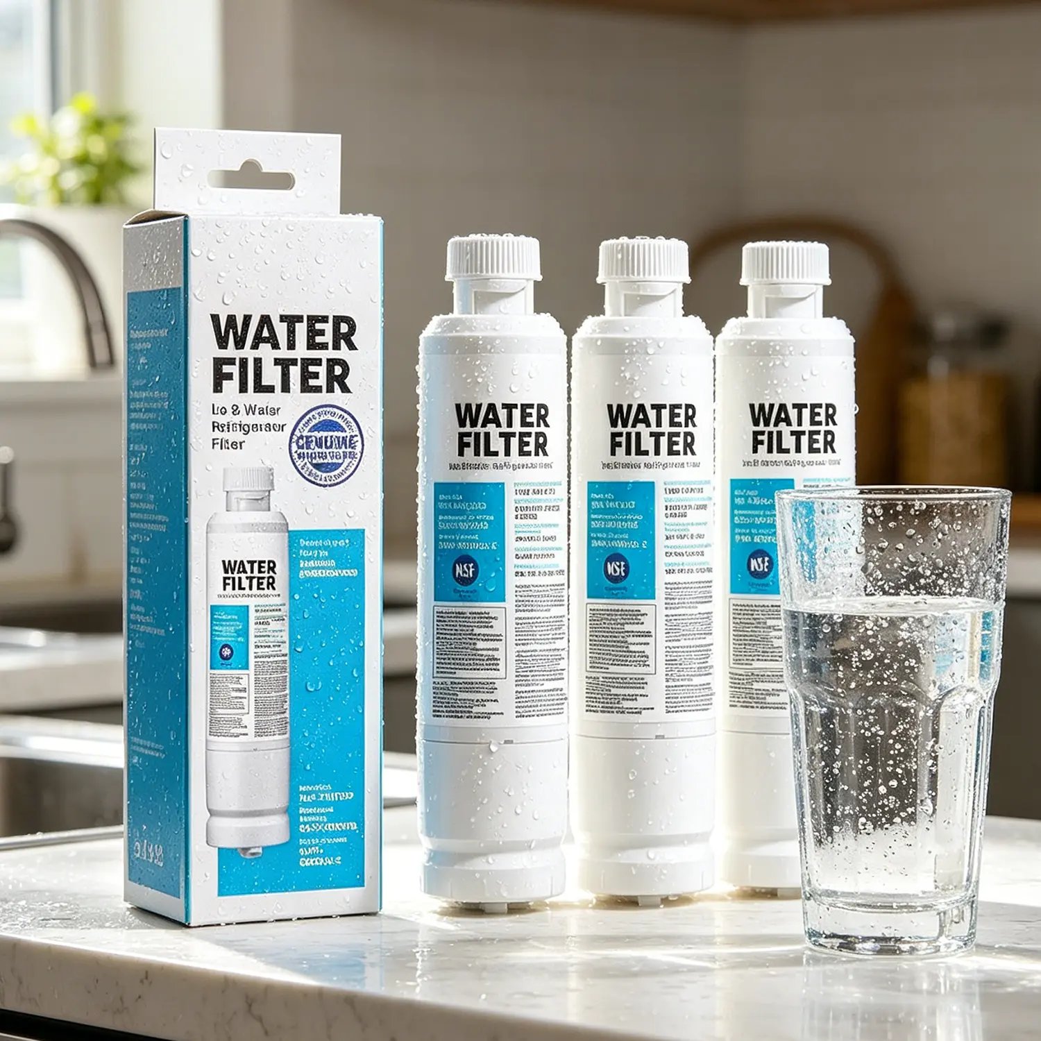 Direct Replacement Water Filter for Samsung DA29-00020B, DA29-00020A, HAF-CIN, HAF-FIN - 300 Gal High Capacity Replacement Filter, BPA-Free, NSF/ANSI 42 & 53 Certified, Maintains Water Quality, Removes 99% of Contaminants, 300 Gallon, High Capacity 300 Ga