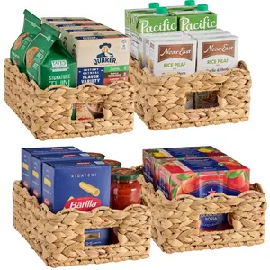 Best Choice Products 9x12 Scalloped Shelf Baskets, Woven Storage Bins, 4 Pack