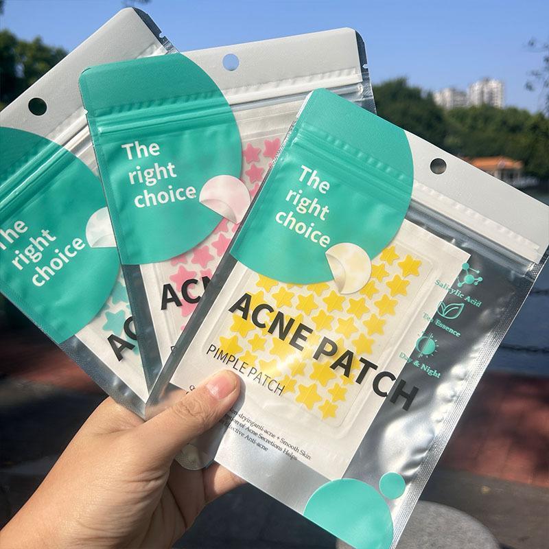 Water gel acne patches, star-shaped acne cover patches, suitable for men and women, facial skincare products, facial patches, blemish patches, pimple patches