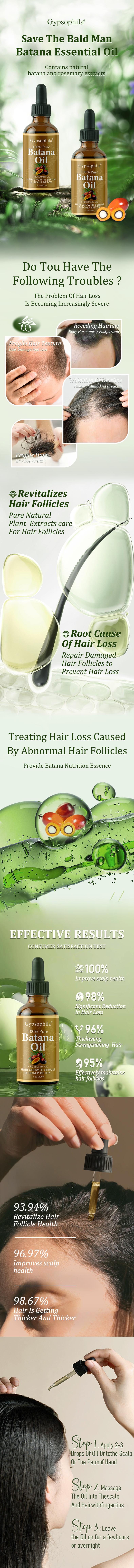 【Buy 1 Get 1 Free】Gypsophila Batana Oil with Rosemary – Hair Growth Support, Scalp Detox & Deep Nourishment (30mL)