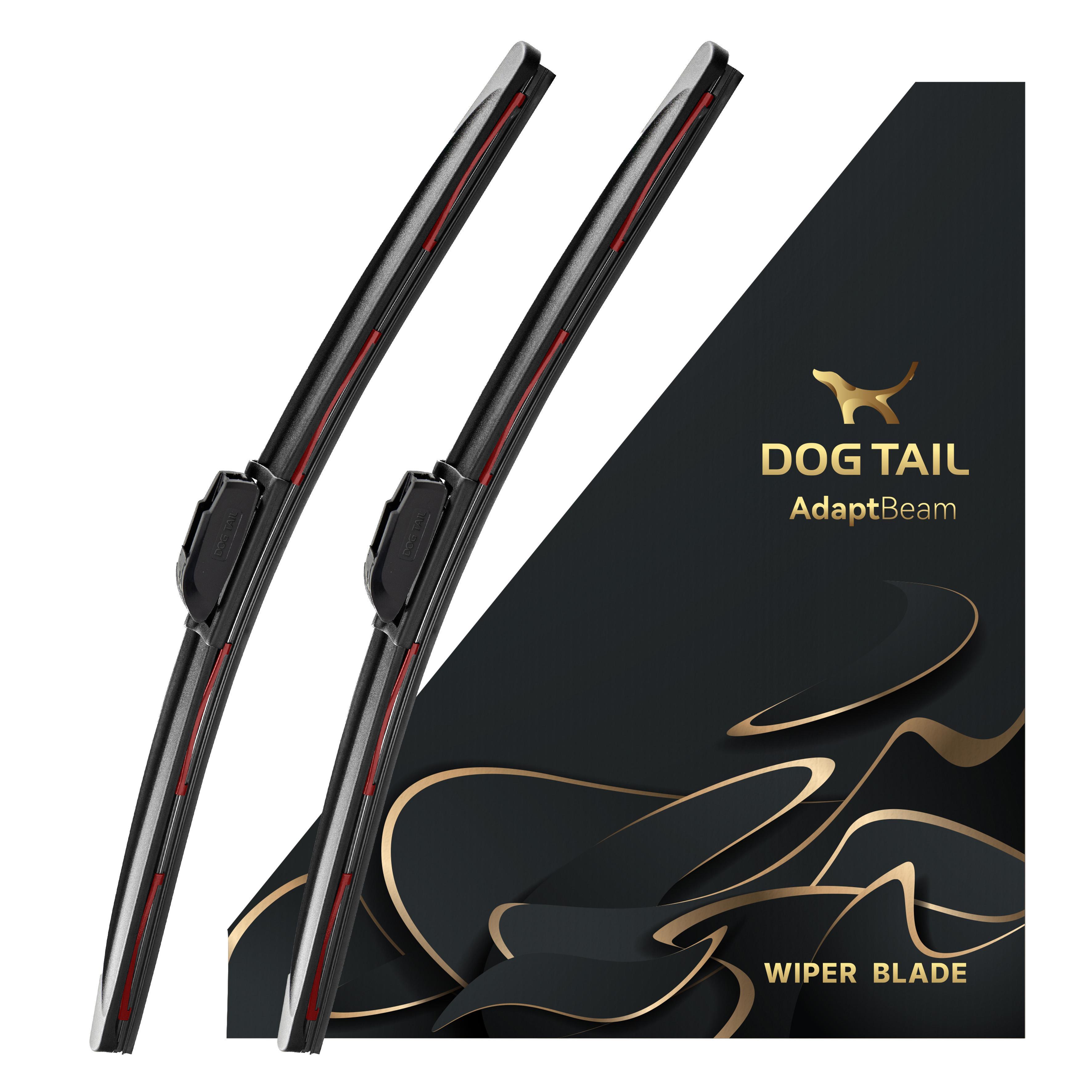 DOG TAIL AdaptBeam Neoprene Wiper Blades 2025 New-Gen Self-Adjusting Perfect Fit Tech 7 Connectors 3X Longer Life Windshield Wipers Silent & Streak-Free OEM Fit Car Parts car gifts