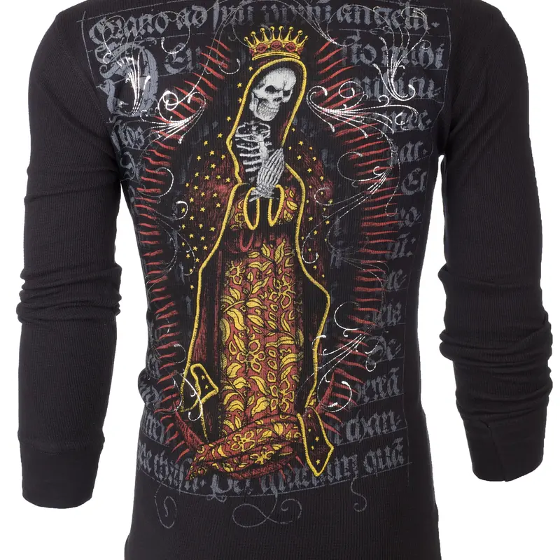 Archaic by Affliction Men's Thermal Shirt Death Mary