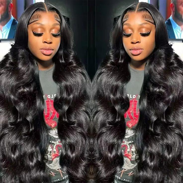 Bling Hair HD Transparent 13x4 13x6 Body Wave Lace Front Wig Brazilian Pre Plucked 4x4 Body Wave Lace Closure Wig Human Hair Wigs For Women 180Density