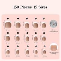 Short Square【Only Tip】15 Sizes  150 Pcs