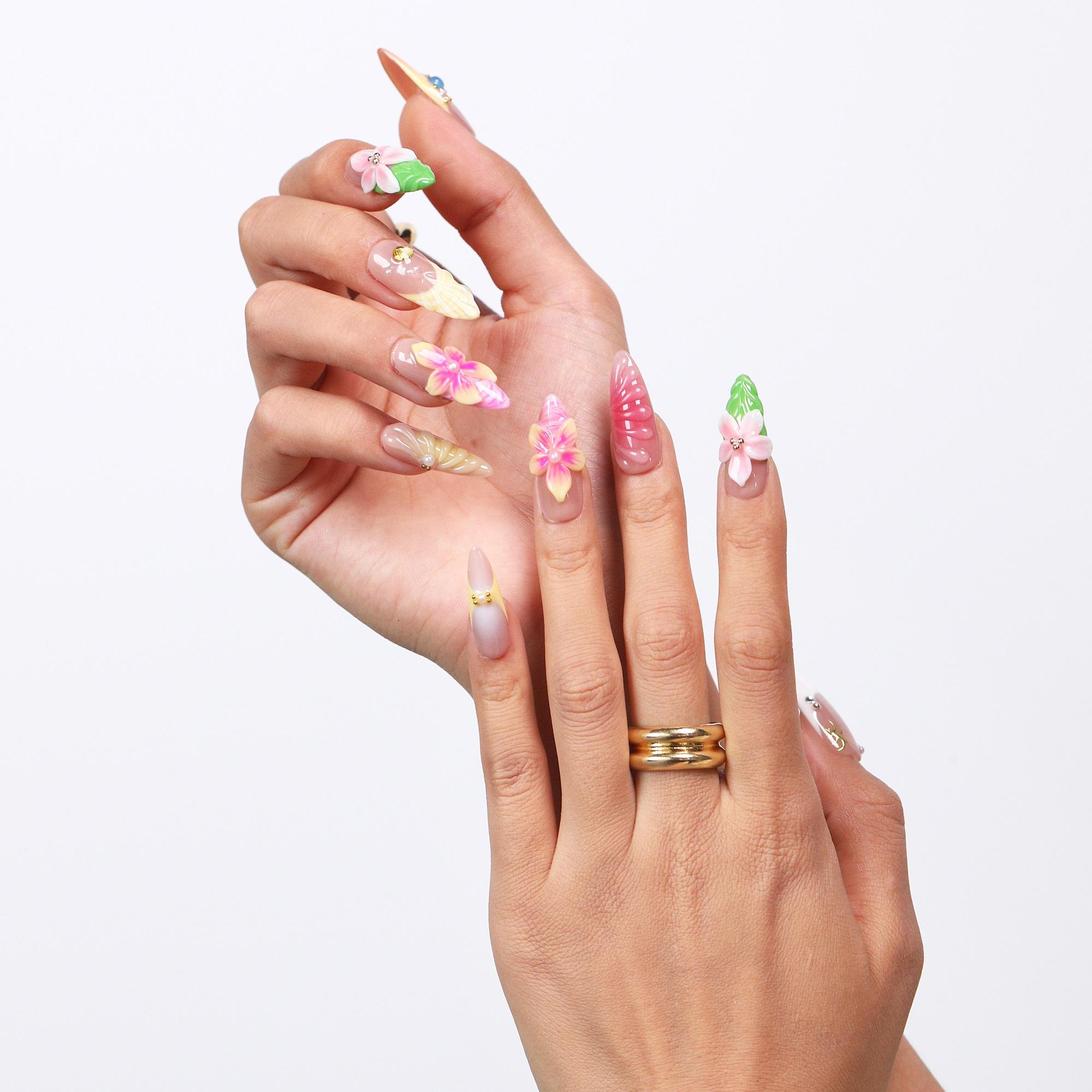 NailVesta STILETTO COLLECTION – 100% Handcrafted 3D Press-On Nails | Reusable, Long-Lasting, Salon-Quality