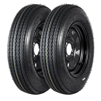 thumbnail image 2 of 2 Pack 5.30-12 Trailer Tires With 12" Rims – 5 Lug 4.5" PCD, Load Range C, 1050 Lbs Capacity 2 of 4
