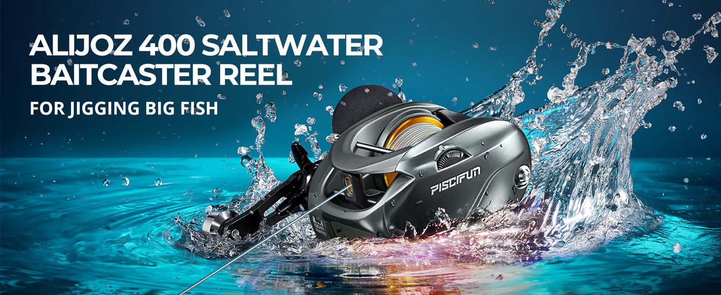 Piscifun 400 Saltwater Freshwater Baitcasting Reel With Bait Clicker