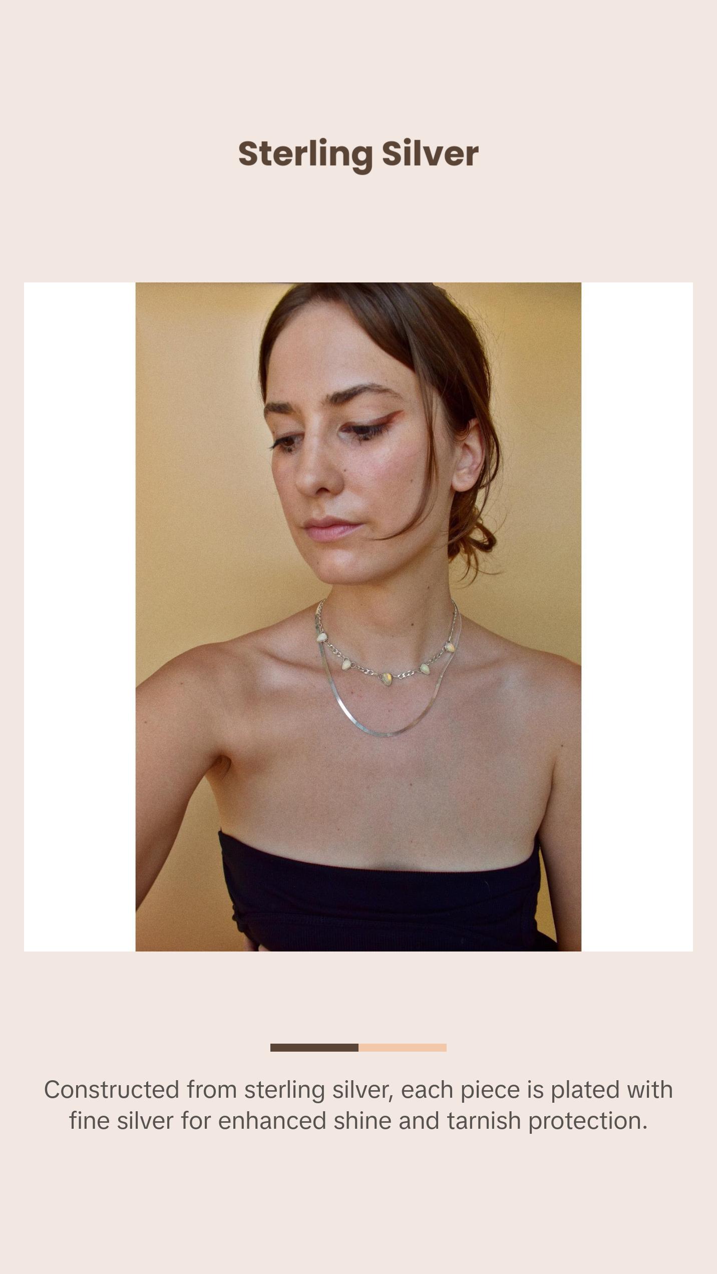 layering herringbone necklaces