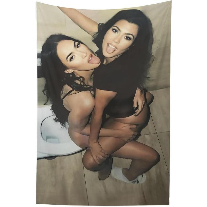 Tapestry  Megan Fox And Kourtney Kardashian Tapestry 40x60 IN for Bedroom Living Room Dorm Home Decor
