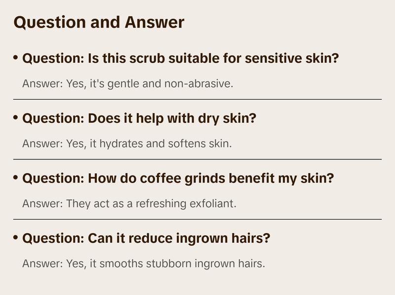 JUNOCO Refill Pod | Buffing Butter. Hydrating body scrub with Coffee Grinds and Perlite. 85gr