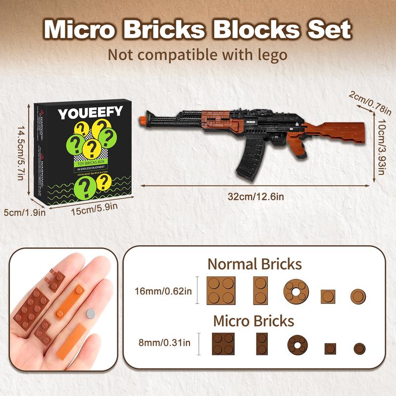 1:3 938 PCS RPG Building Blocks Bricks,DIY Model,Assembling Toys for Boys & Adults