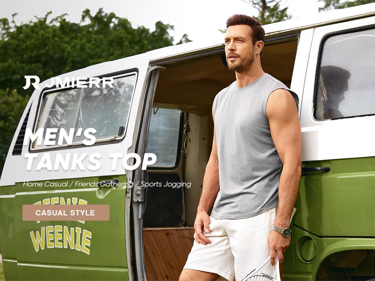 JMIERR Mens 3 Pack Cotton Tank Top Hipster Hip Hop Longline Crewneck Sleeveless Shirts JMIERR Mens 3 Pack Cotton Tank Top Hipster Hip Hop Longline Crewneck Sleeveless Shirts