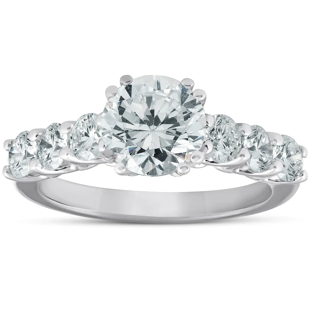 2 Ct Diamond Engagement Ring 14k White Gold Lab Grown