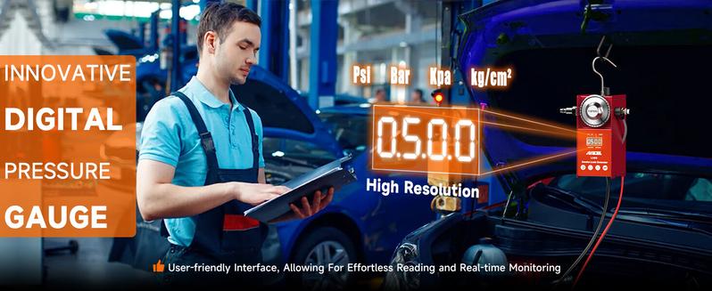 ANCEL L100 Automotive Smoke Machine EVAP Smoke Leak Detector with Digital Pressure Gauge, Air Smoke Dual Modes, Automotive Car Vacuum Leakage Locator All Systems Leak Detector for All Pipes Car Truck