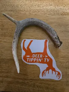 Orange "Deer Tippin' TV" Decal
