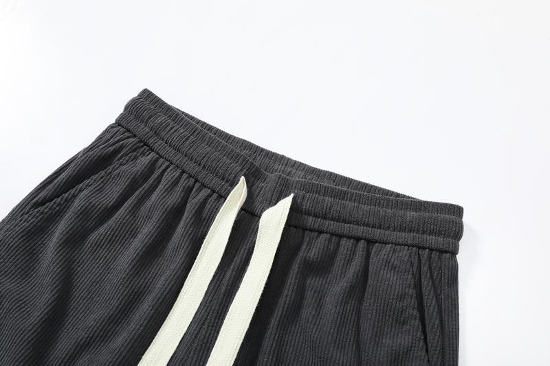 Men's Everyday Casual Pants - Simple Drawstring Loose Fit Letter Patchwork Straight Leg Comfortable & Versatile for Daily Commuter