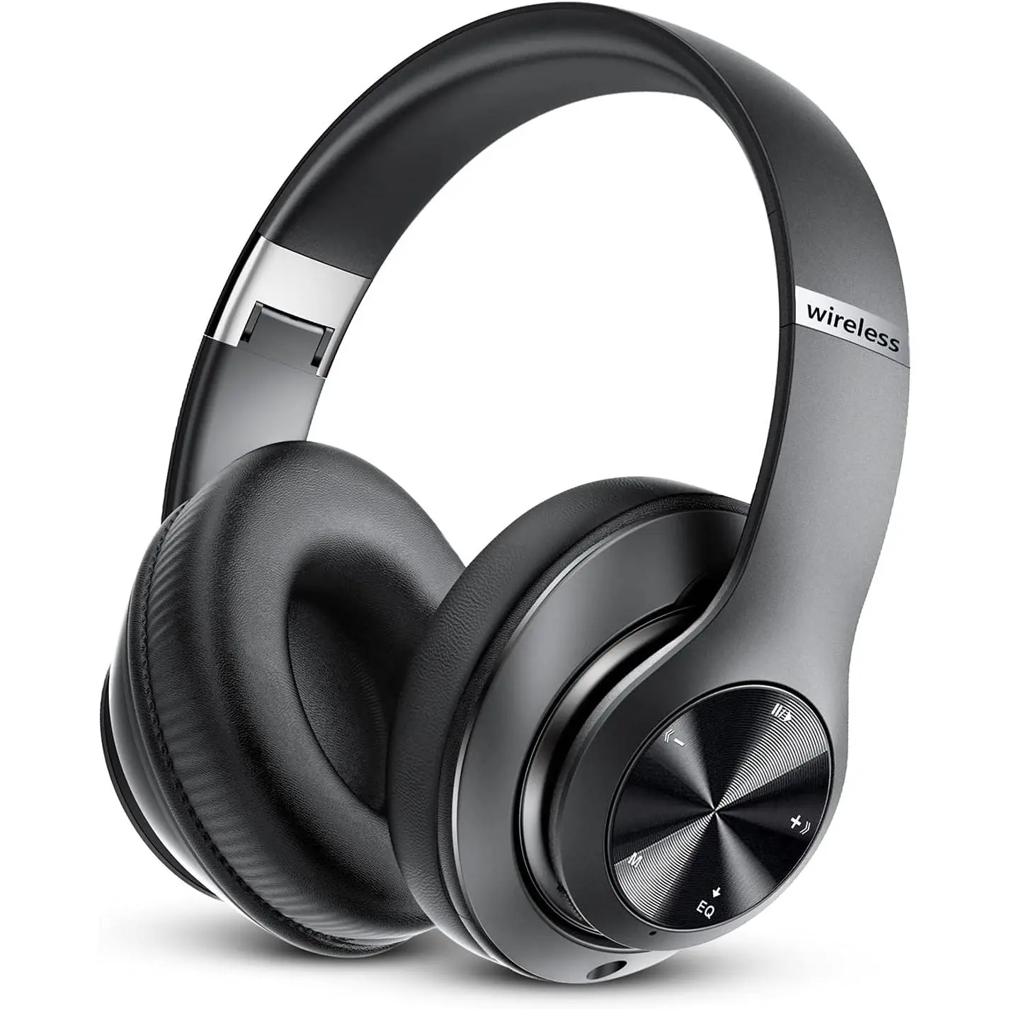 Over-Ear Wireless Bluetooth Headphones with Microphone - 60H Playtime, Hi-Fi Stereo Deep Bass, 6 EQ Modes, Adjustable Lightweight Design, FM Radio, SD/TF Compatibility, 3.5mm Jack, Multi-Device Use for Adults, 9s Model