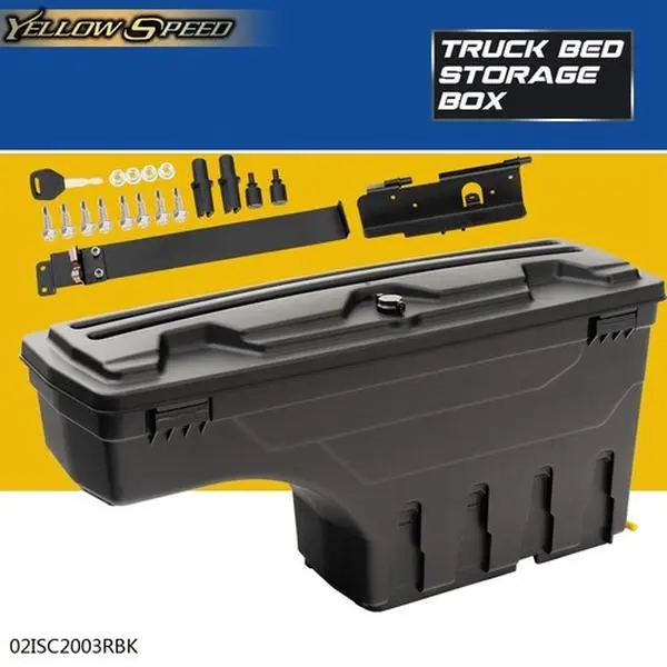 ALLGOOD Passenger Right Side Truck Bed Storage Box Toolbox with Tools, Garage Tool Storage Solution, Car Exterior Accessory Fit for 07-2020 Toyota Tundra