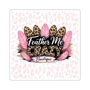 Feather Me Crazy Kiss-Cut Stickers - Stylish Boutique Décor for Laptops & Planners