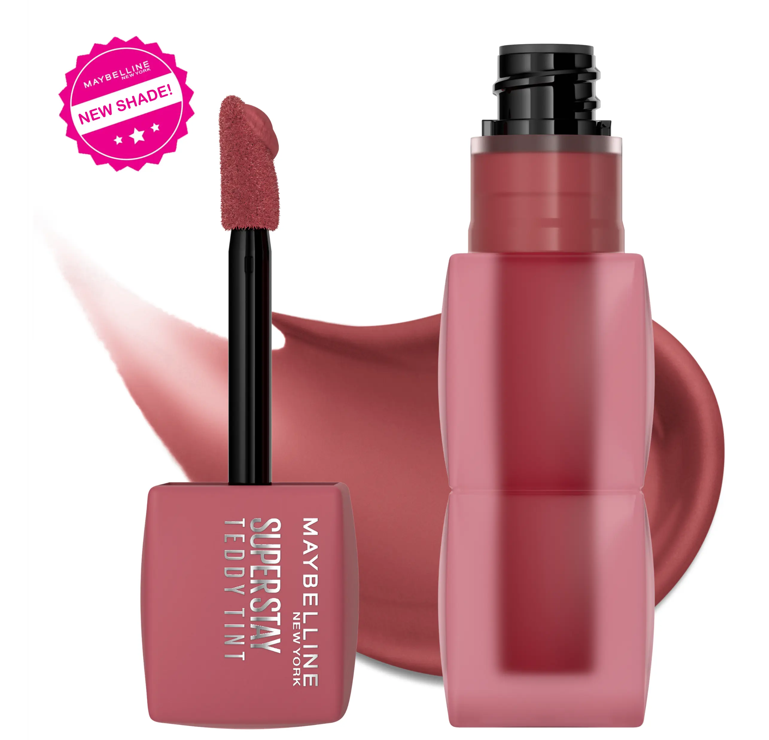 Super Stay Teddy Tint, 12HR Wear, Lightweight, Long Lasting and Smudge Proof Soft Matte Lipstick, Maybelline New York