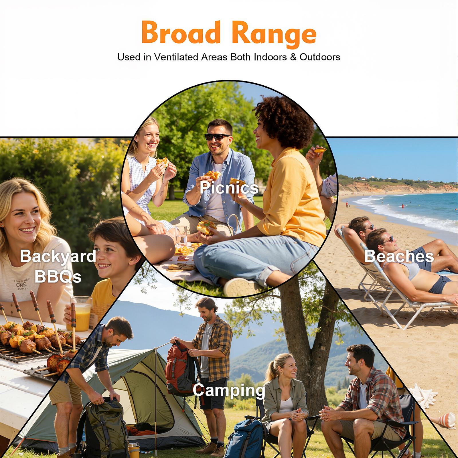 Portable Stainless Steel Charcoal Barbecue Grill with 50 Skewers Food Clips Fish Clip Charcoal Clip Full Accessories for Camping Picnic Beach Backyard BBQ