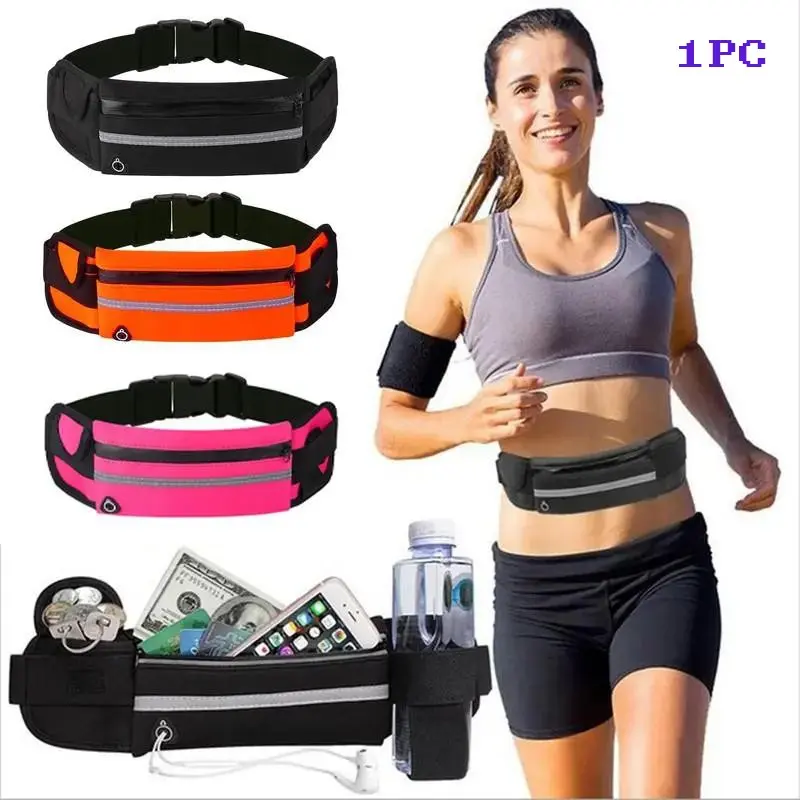 Running Belt for Active Women and Men, Money Belt and Running Fanny Pack, Hiking Fanny Pack, Holder for Cell Phone, Money, and Keys, Adjustable Belt Pouch fits Most Phone and Waist Sizes, Sport and Outdoor Jogging Equipment, Gear