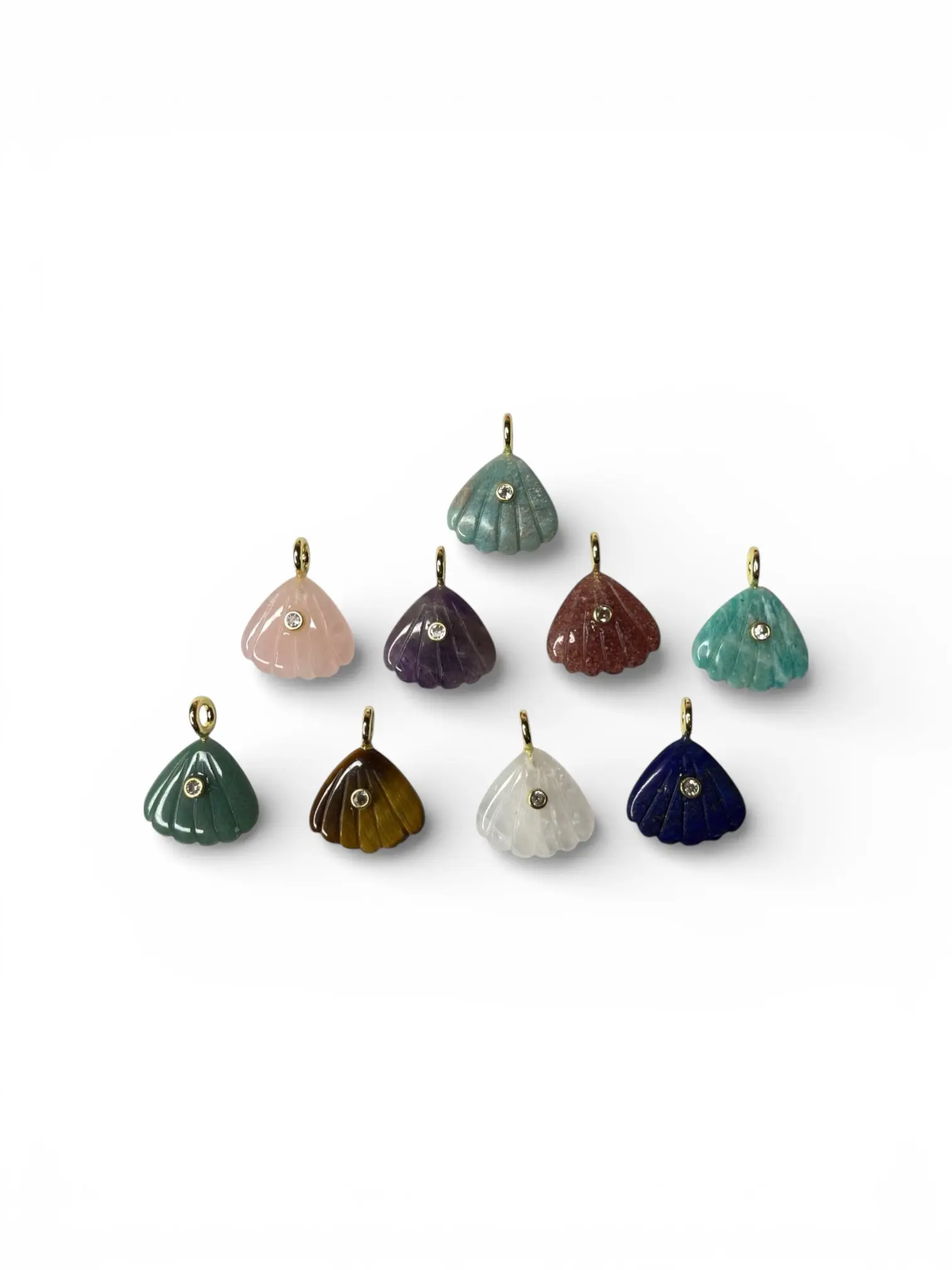 Mini Shell Natural Stone Charm Mini Shell Natural Stone Charm