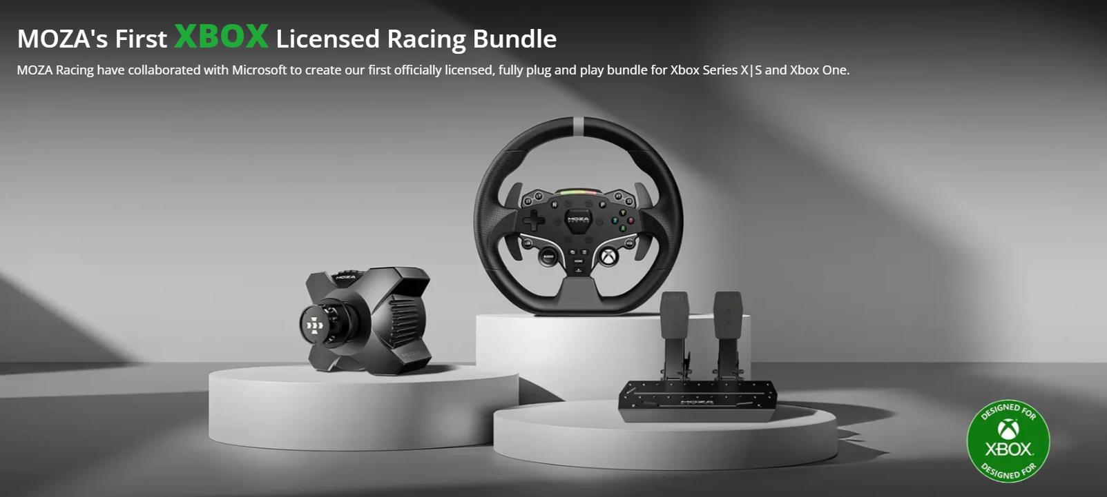 MOZA R3 Racing Wheel and Pedals for Xbox & PC