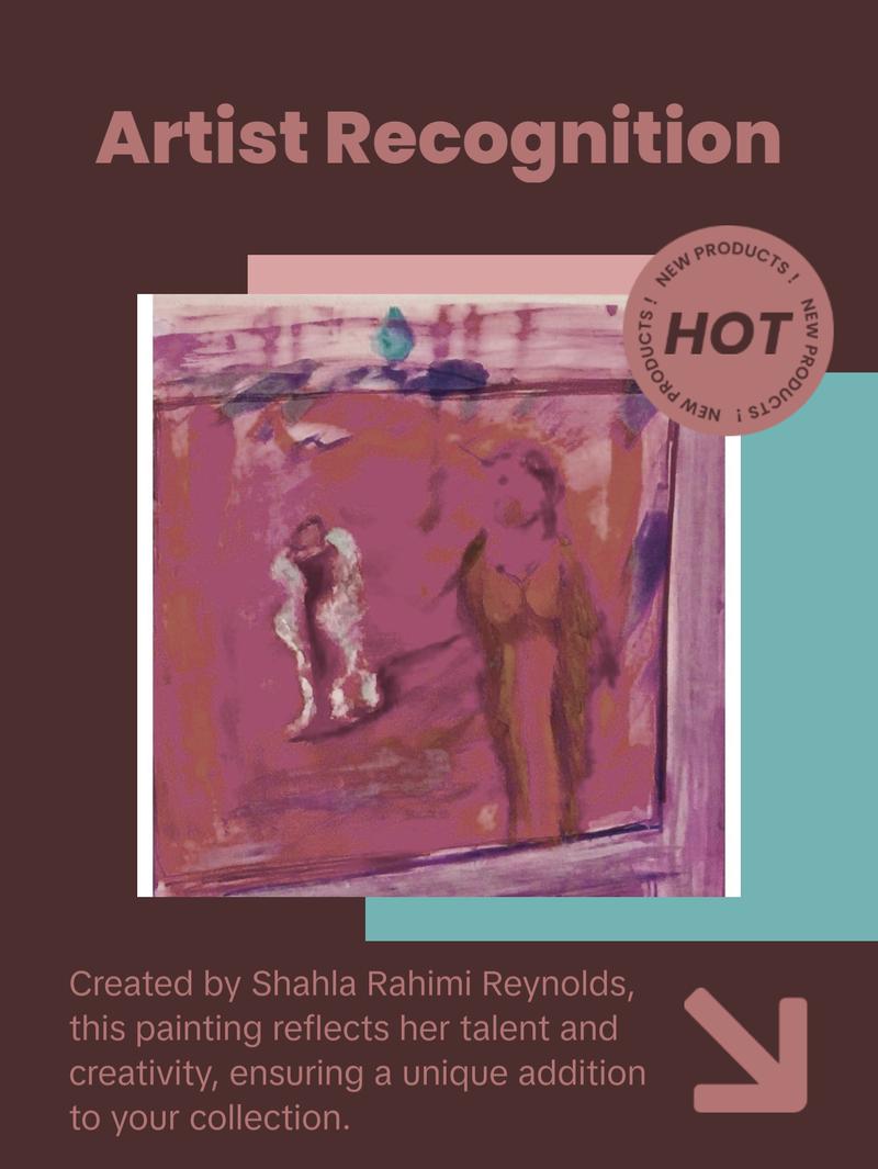 Hollywood Nights, Wall Art Contemporary Silk Painting