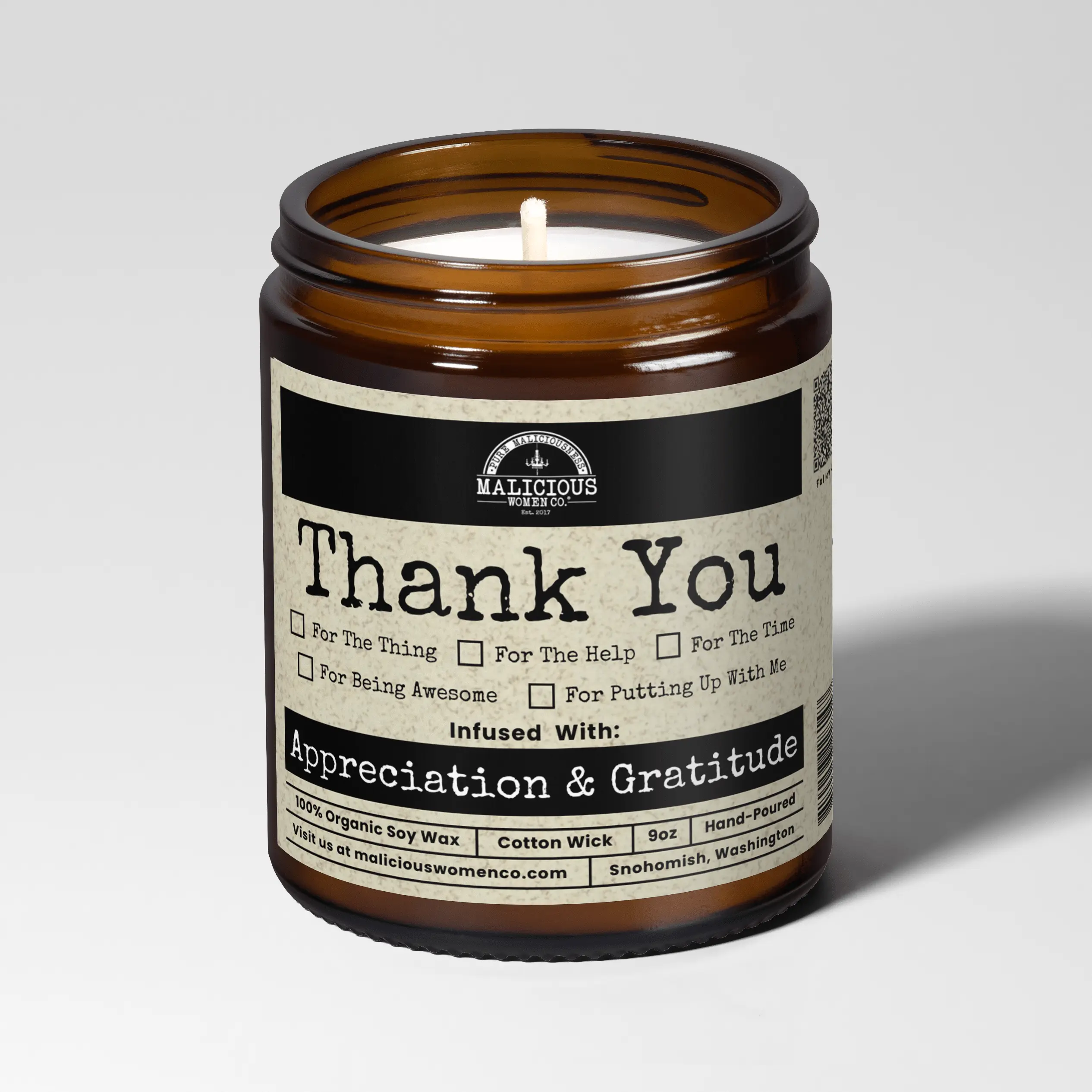 All The Thanks Candle – Because Regular Thank You Isn’t Enough | 9oz Soy Wax Candle