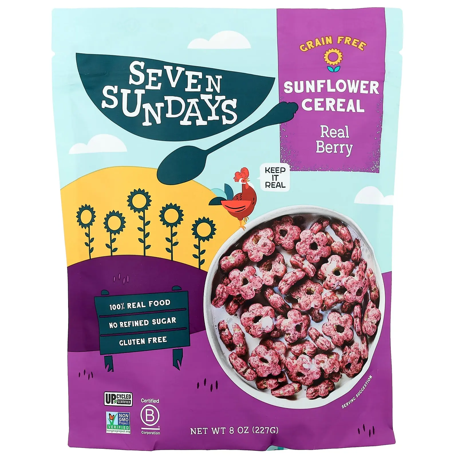 Seven Sundays Sunflower Cereal, Real Berry, 8 oz (227 g)