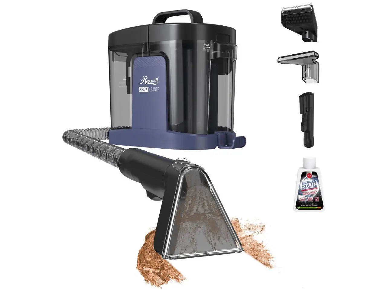 Rosewill Multi-Purpose Portable Carpet and Upholstery Spot Cleaner, Powerful Suction 17 Kpa Spot Cleaner, Car and Auto Detailer, Stain/Spot Remover; Versatile Use: Carpet, Sofa, Pet Hair Use - Purple