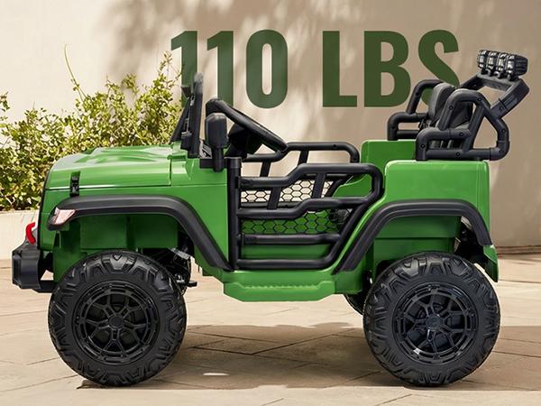 Outfunny 24V Kids Ride on Truck, 4WD 2 Seater Electric Ride on Toys Car for Big Kids w/ Remote, 4x200W Motor