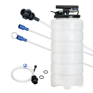 4-Gallon (15L) Pneumatic/Manual Oil Changer & Fluid Extractor Pump – Includes Dipstick & Suction Hose for Automotive Vacuum Evacuation