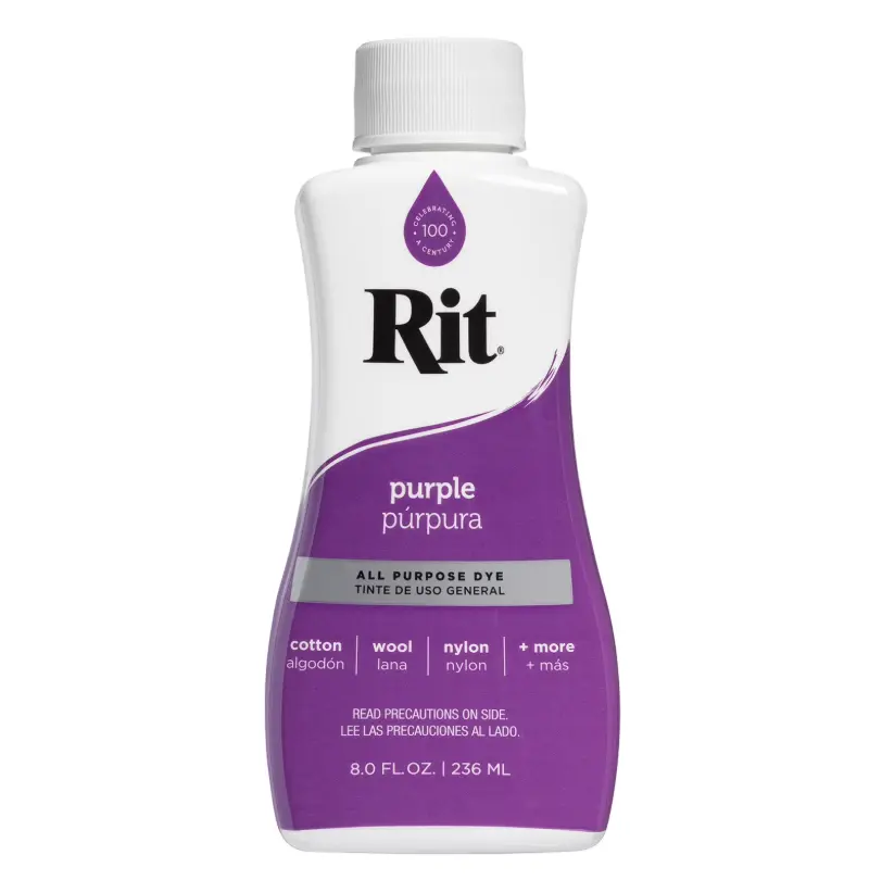 Rit Purple 8 oz Liquid Fabric Dye for Clothing Décor & Crafts