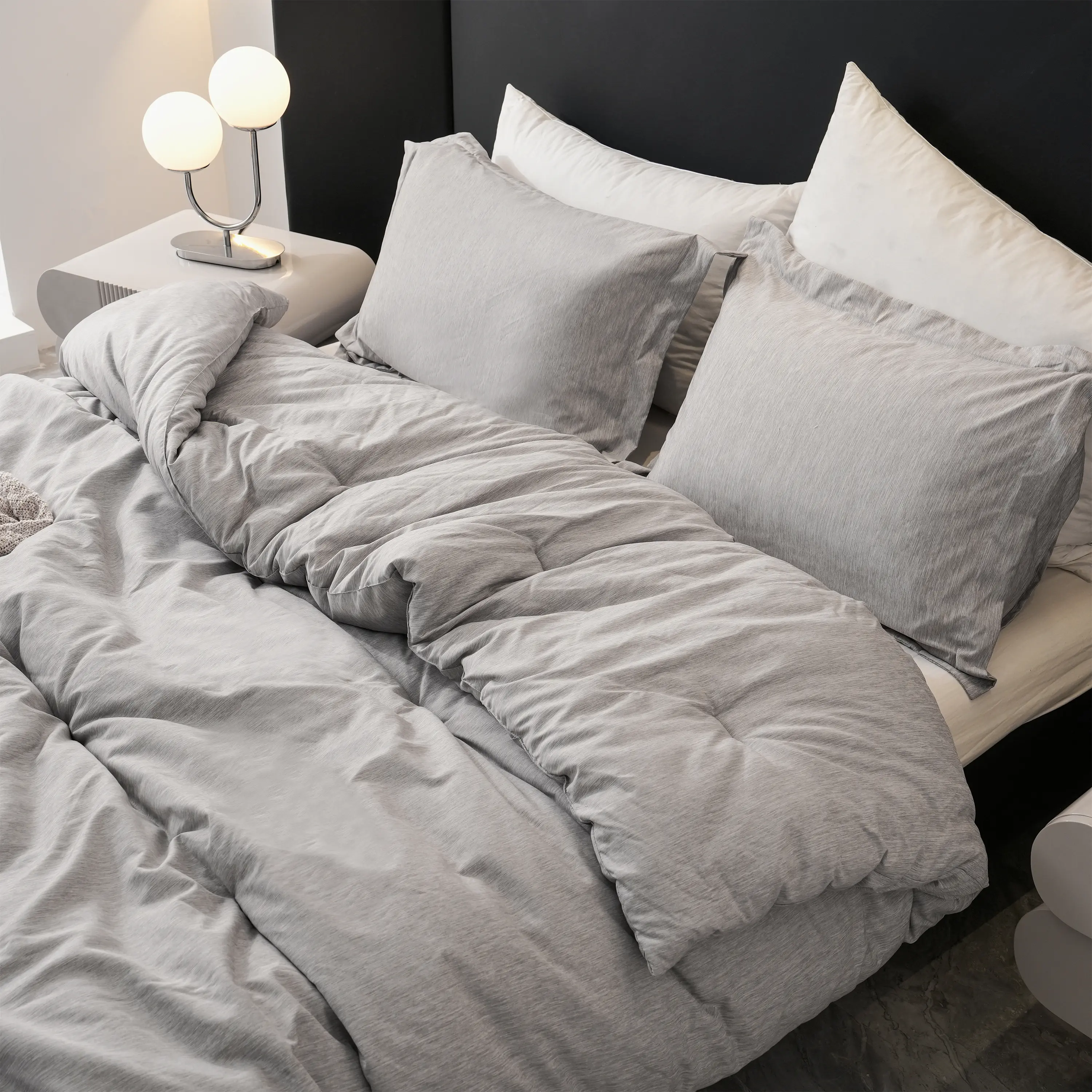 【Back to School】DOWNCOOL 3PCS Cationic Comforter Set(Twin size with 2pcs) ,  Comfortable Bedding Sets for All Seasons, Cationic Dyed Bed Set with Comforter & Pillow Sham three-piece set, Summer Turn Up