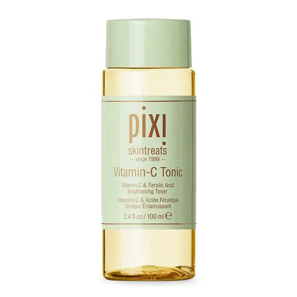 Pixi Beauty Vitamin-C Tonic Travel Size - 3.4 fl oz Cruelty-Free, Alcohol-Free Daily Facial Toner with Vitamin C, Ferulic Acid, Anti-Oxidants, Beta-Carotene in a Bottle for Skin Repair