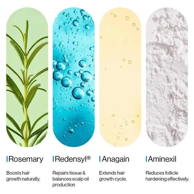 Be Bodywise Advanced Hair Growth Roll-On Serum | 3%25 Rosemary | 2%25 Aminexil | 3%25 Redensy l 2%25 Anagain | Precision Scalp Applicator | Paraben & Sulphate Free | Non oily and mess free