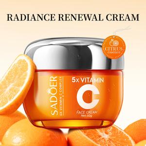 Korean Cream with 5X Vitamin C, Hydrating,Glowing & Repairing Face Cream - Facial Moisturizer for Fine Lines,Wrinkles,Uneven Skin Tone, 1.76 Oz