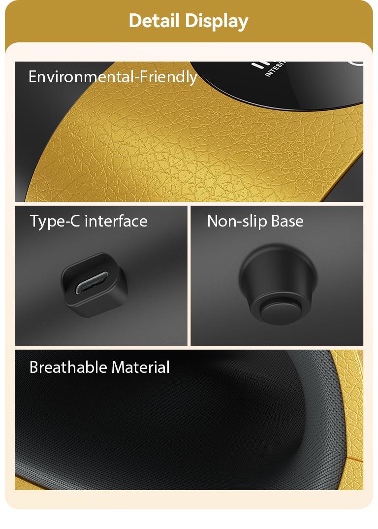 Big Promotion CINCOM Brand New Hand Massager, Cordless Finger Massager with Heat and Vibration, Adjustable Intensity and Temperature, with Clear Visible LED Screen, Rechargeable, Comfort, Great as a Gift for Friends or Family, Comfort